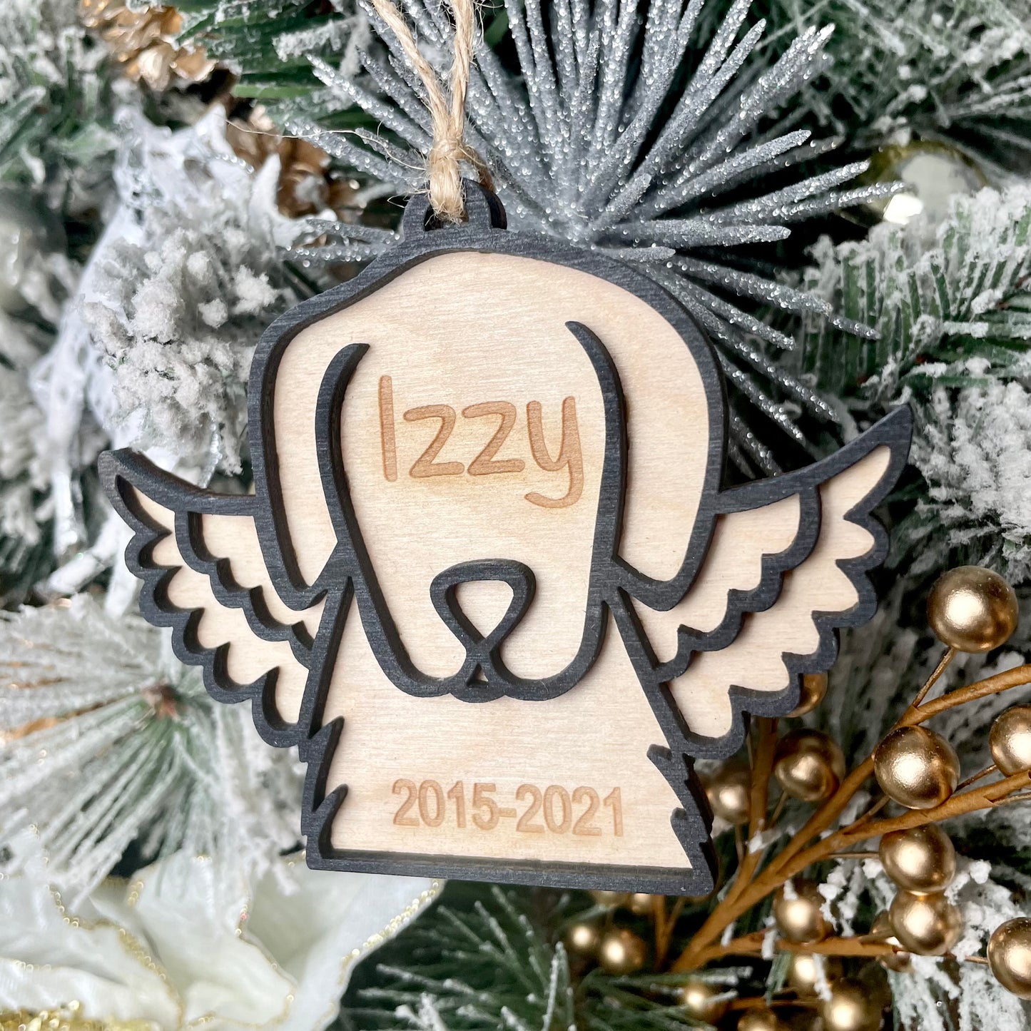 Dog with Wings Memorial Ornament