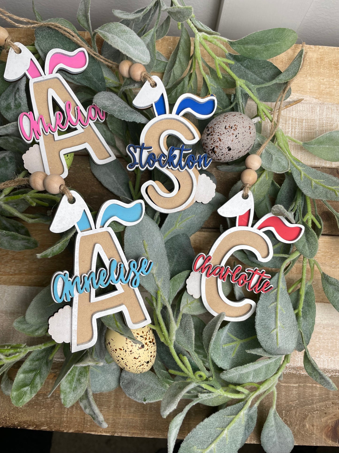 Letter Easter Basket Tags