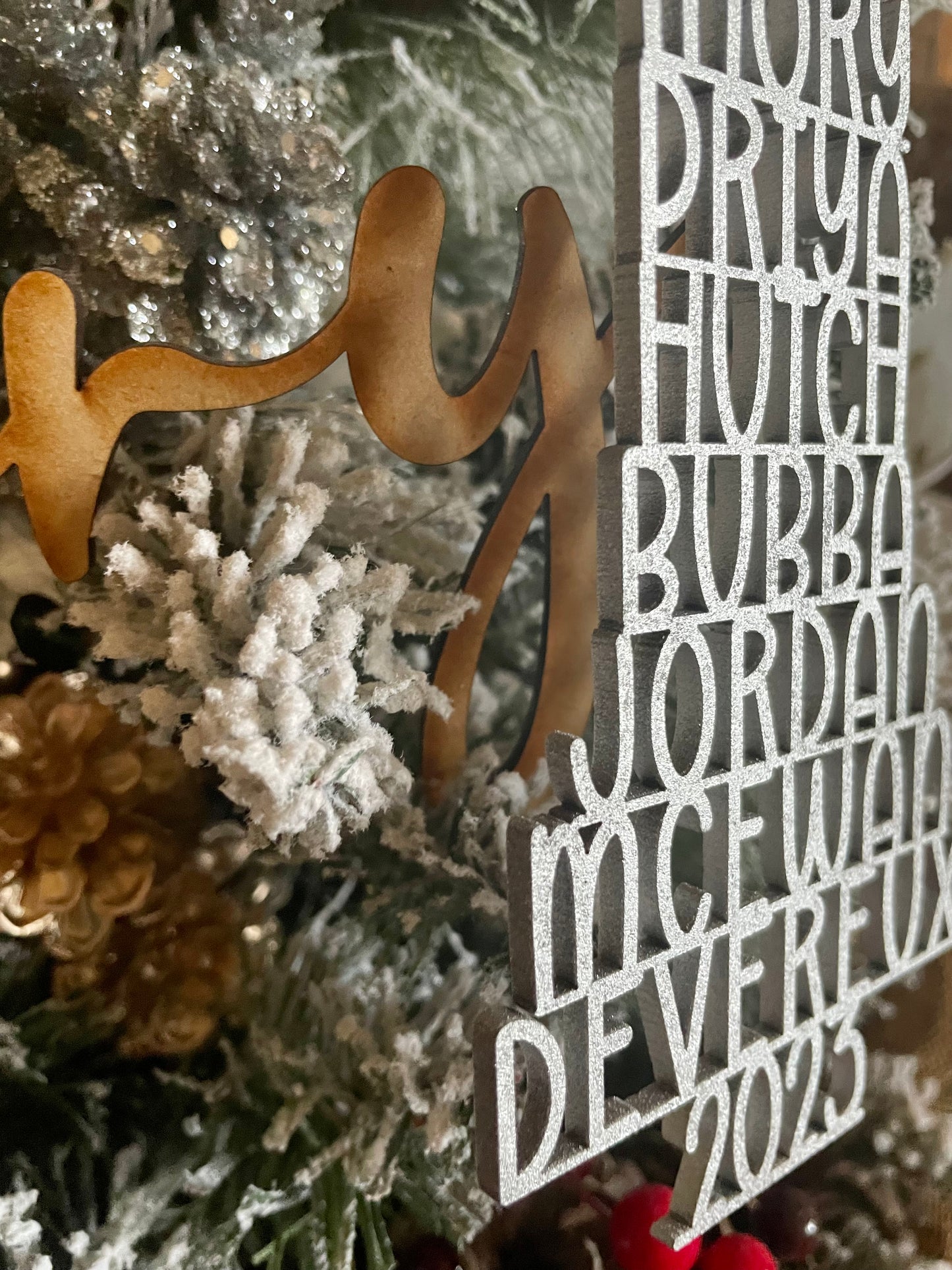 Personalized Family Names Tree Ornament