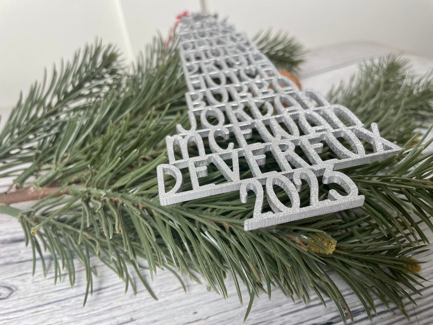 Personalized Family Names Tree Ornament