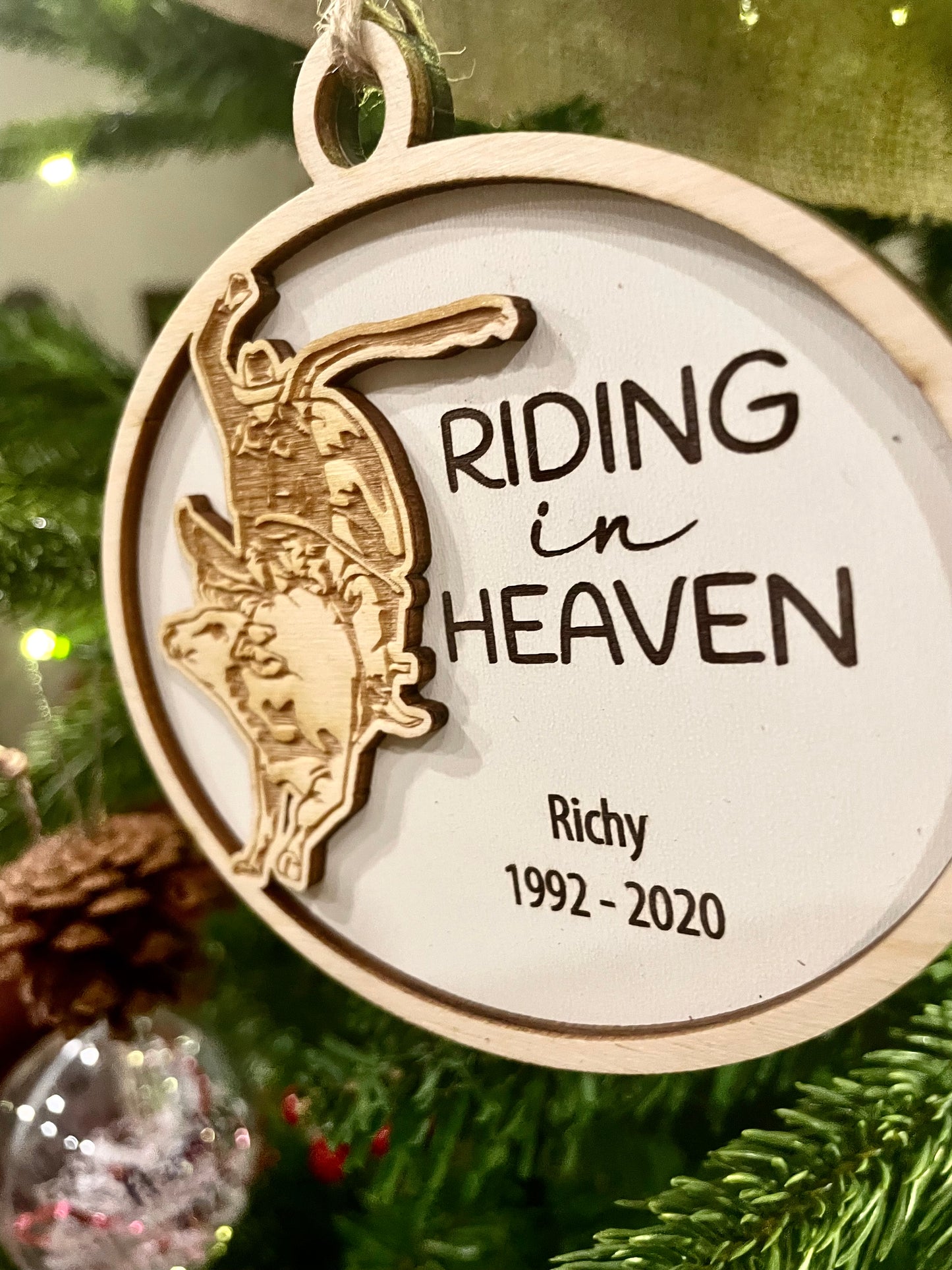 Bull Rider Memorial Ornament