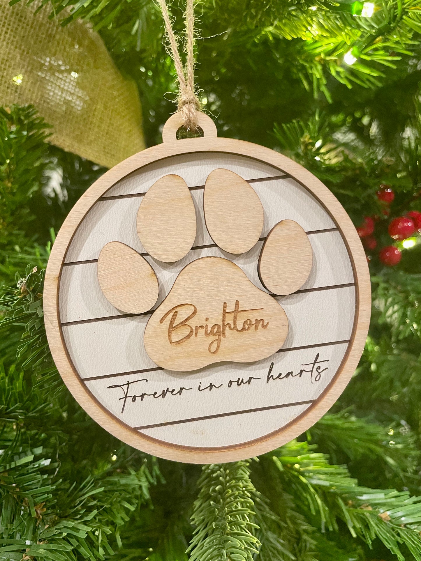 Pawprint Memorial Ornament