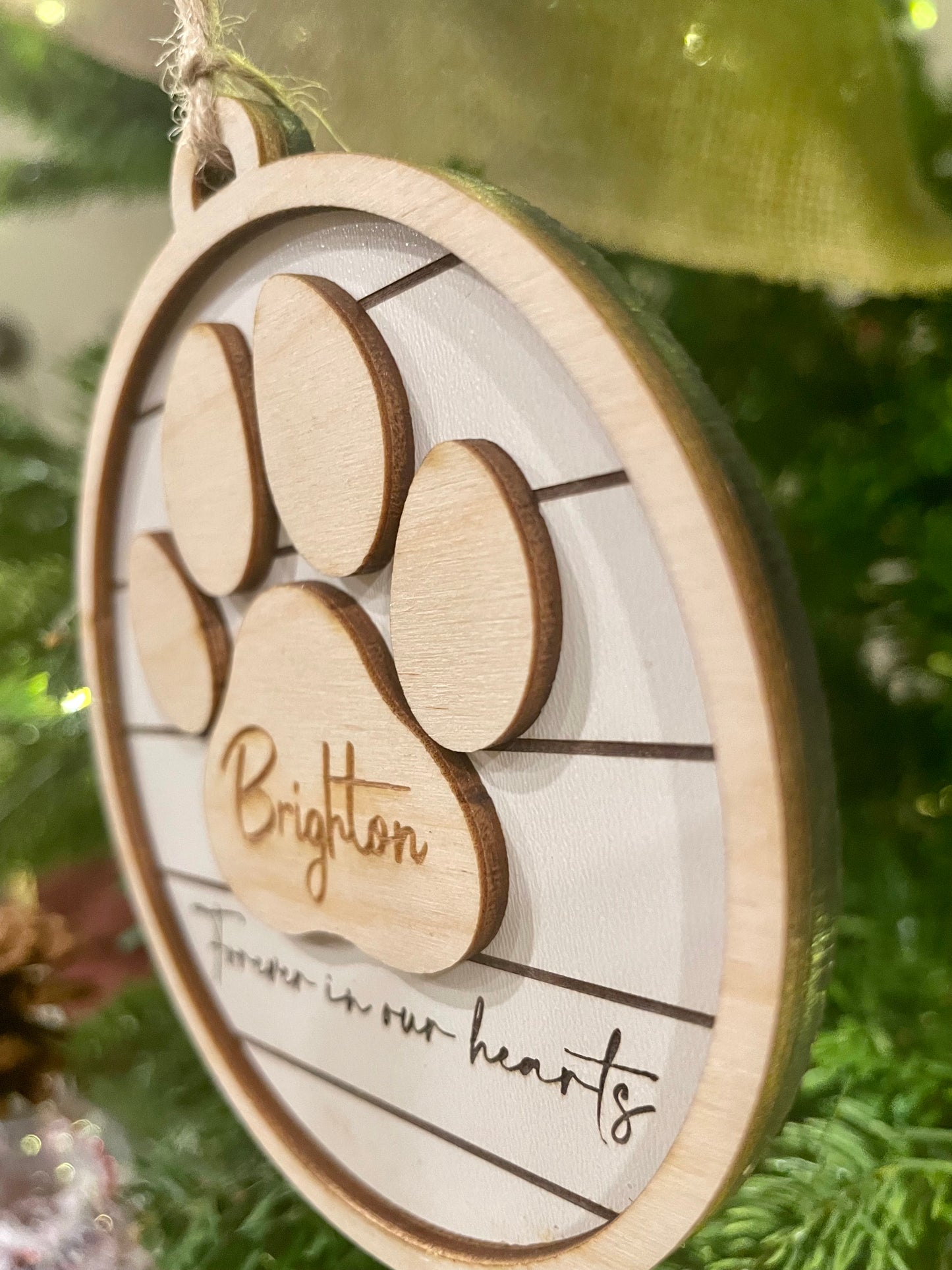Pawprint Memorial Ornament