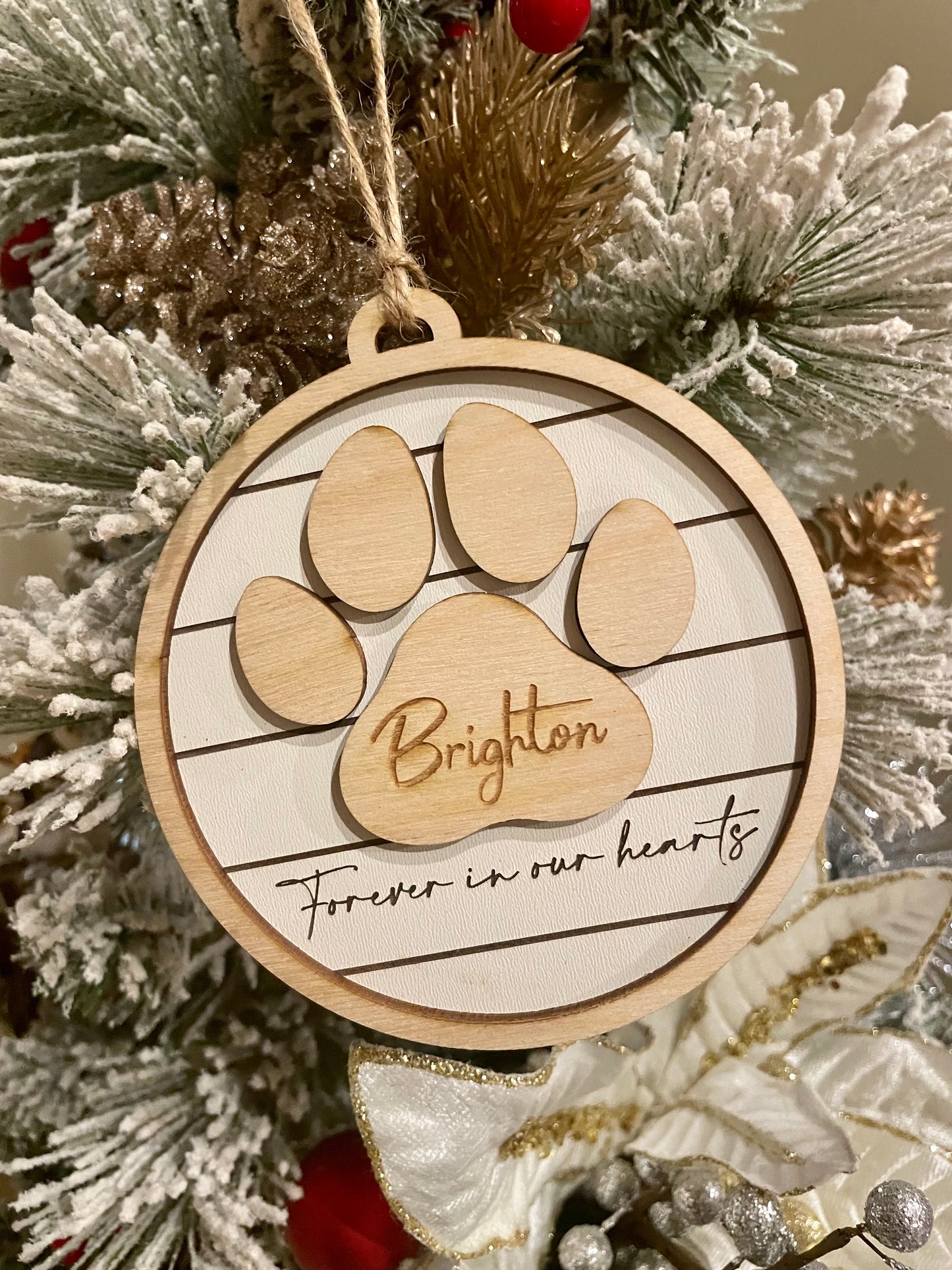 Pawprint Memorial Ornament