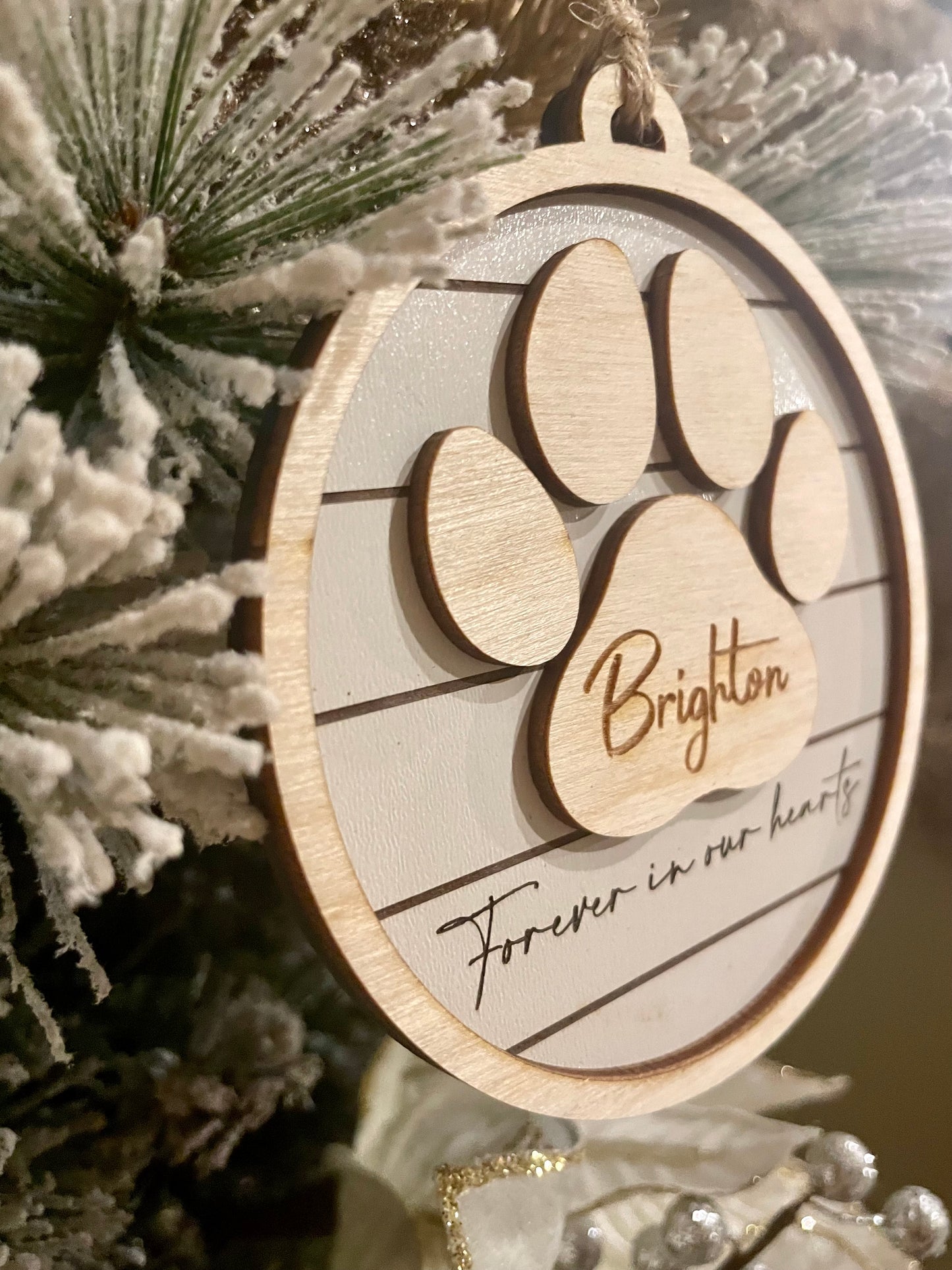 Pawprint Memorial Ornament