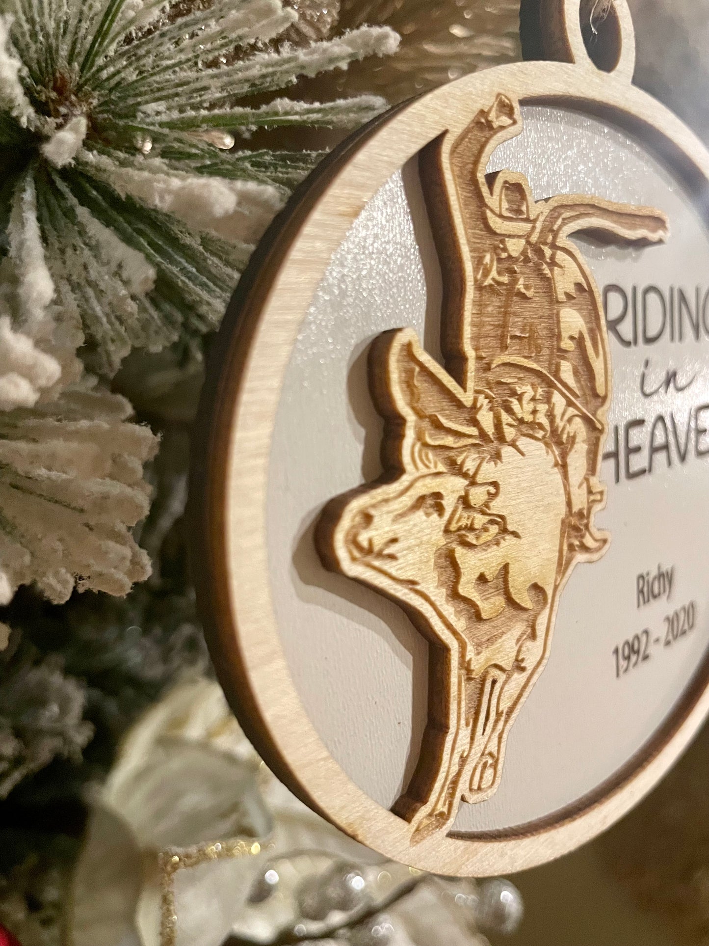 Bull Rider Memorial Ornament