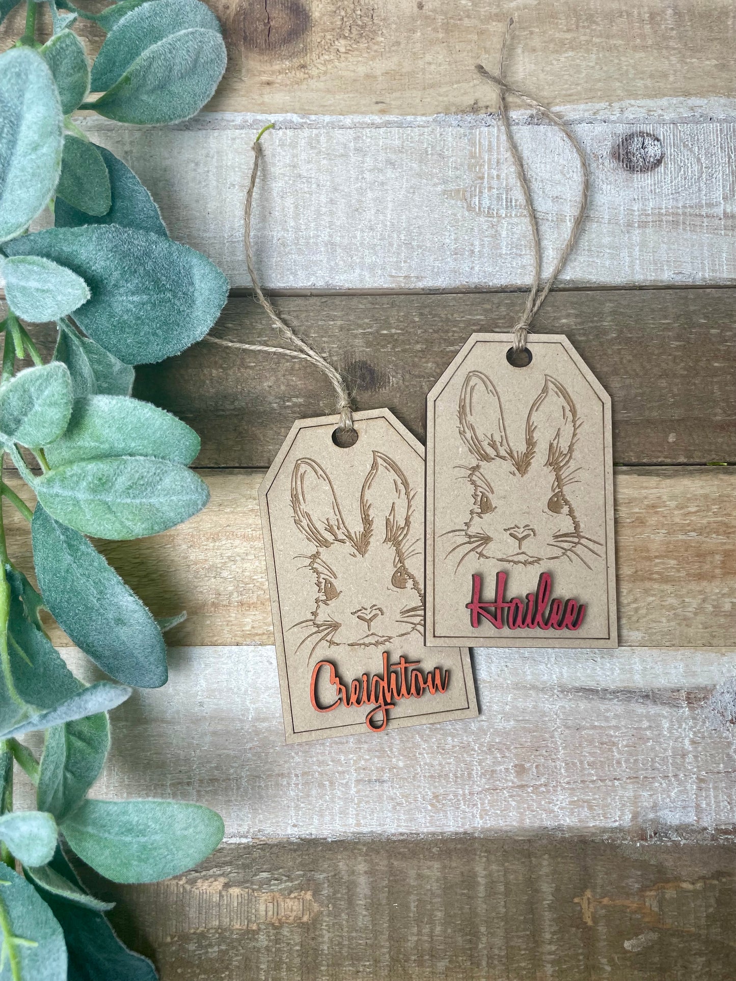 Bunny with Glasses Tag