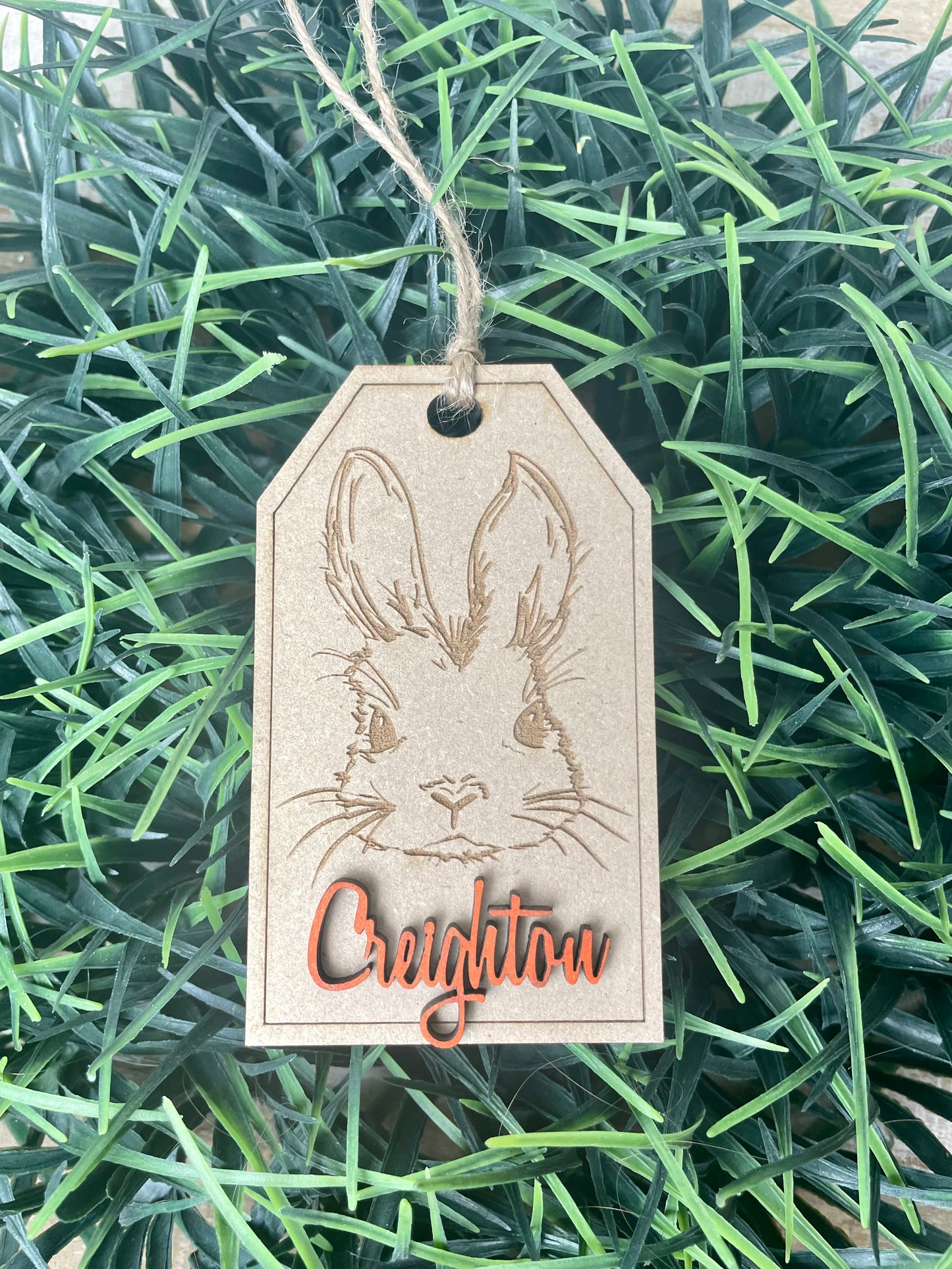 Bunny with Glasses Tag
