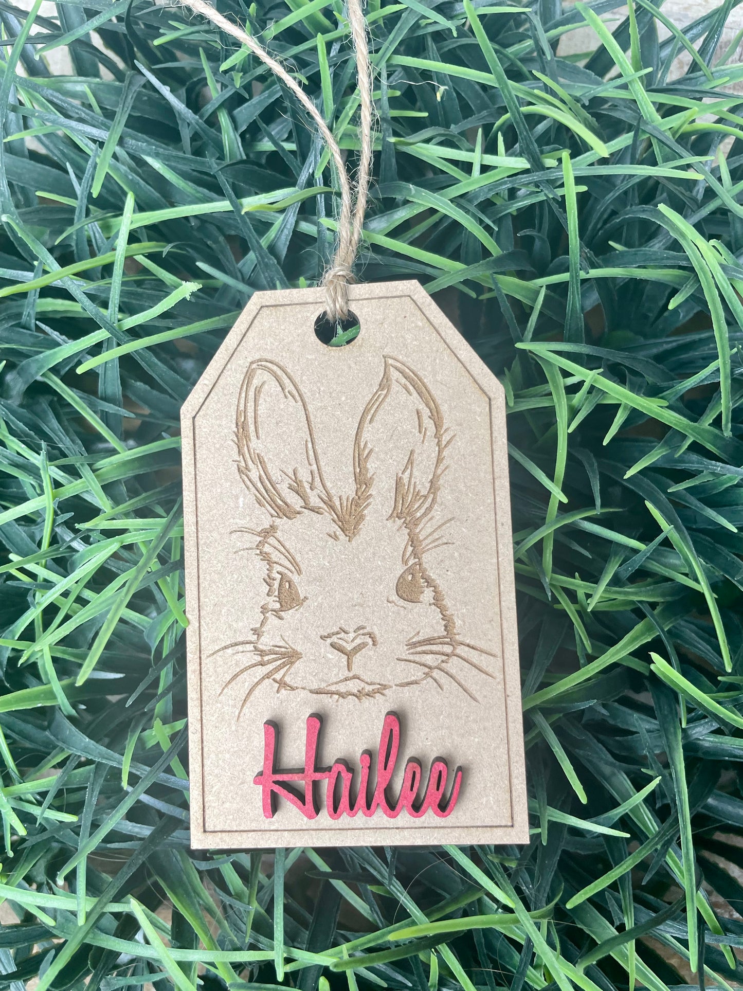Bunny with Glasses Tag