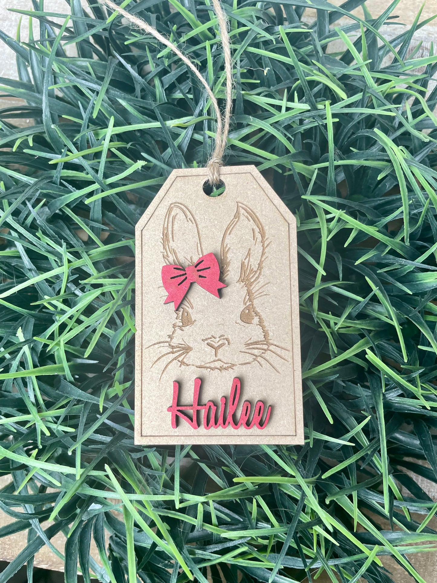 Bunny with Glasses Tag