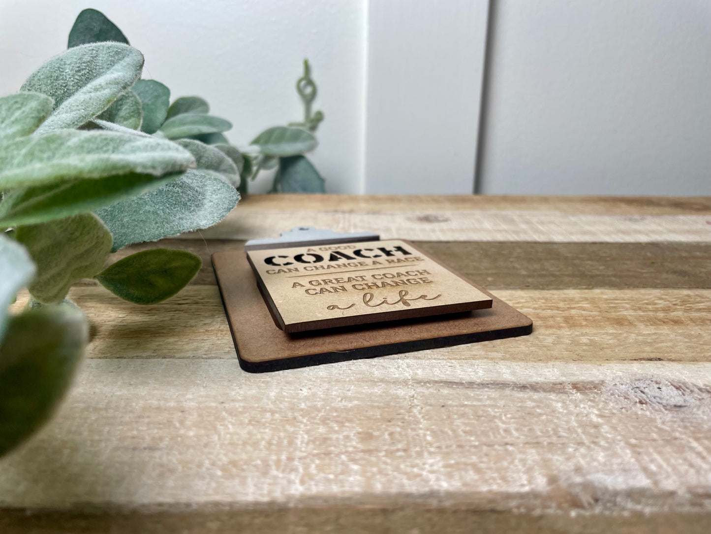 Mini Clipboard Gift Card Holder - A good coach can change a race