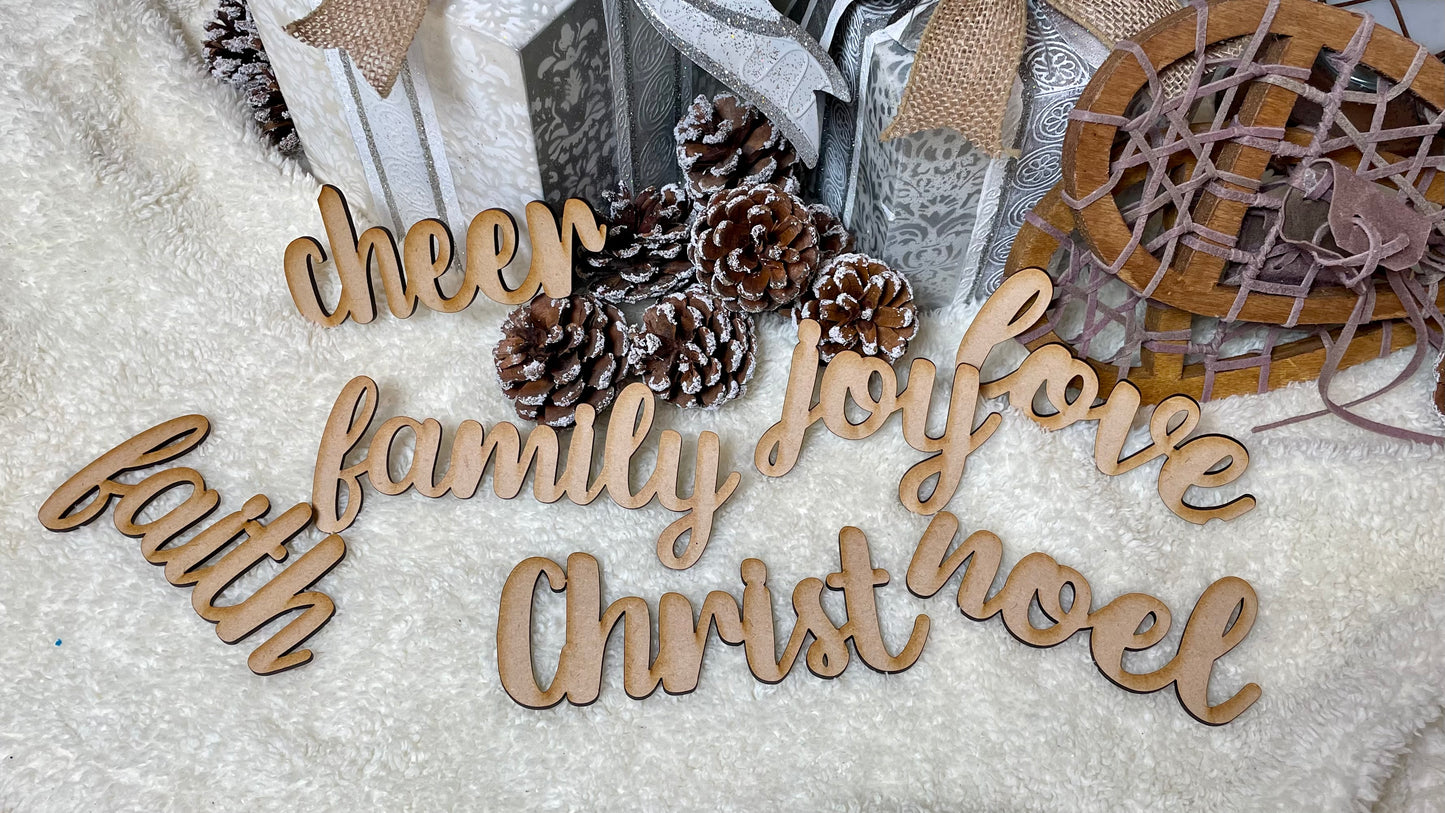 Custom Wood Tree Words