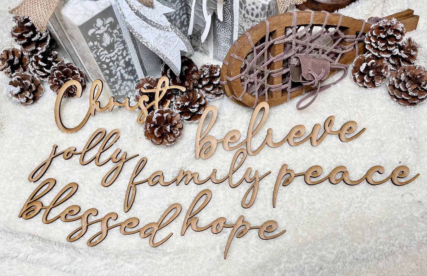 Custom Wood Tree Words