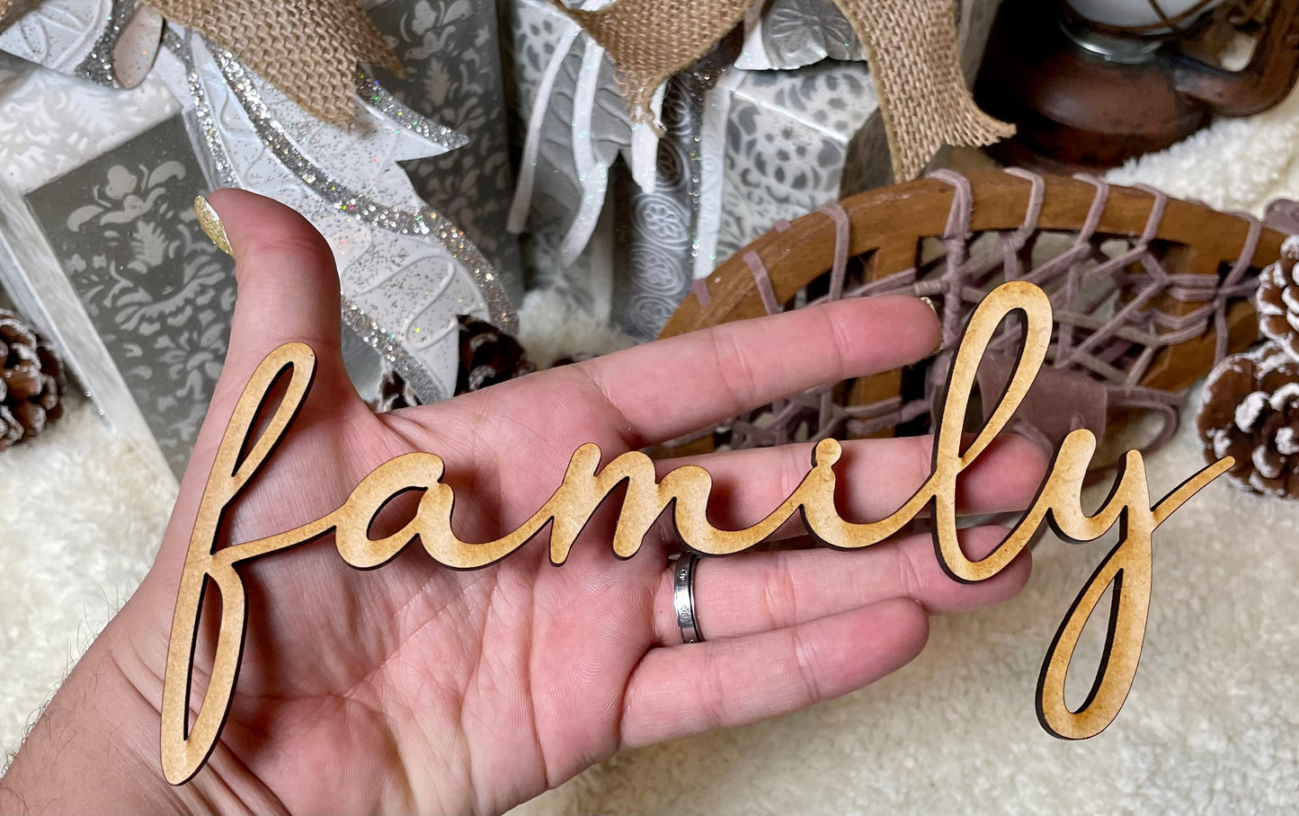 Custom Wood Tree Words