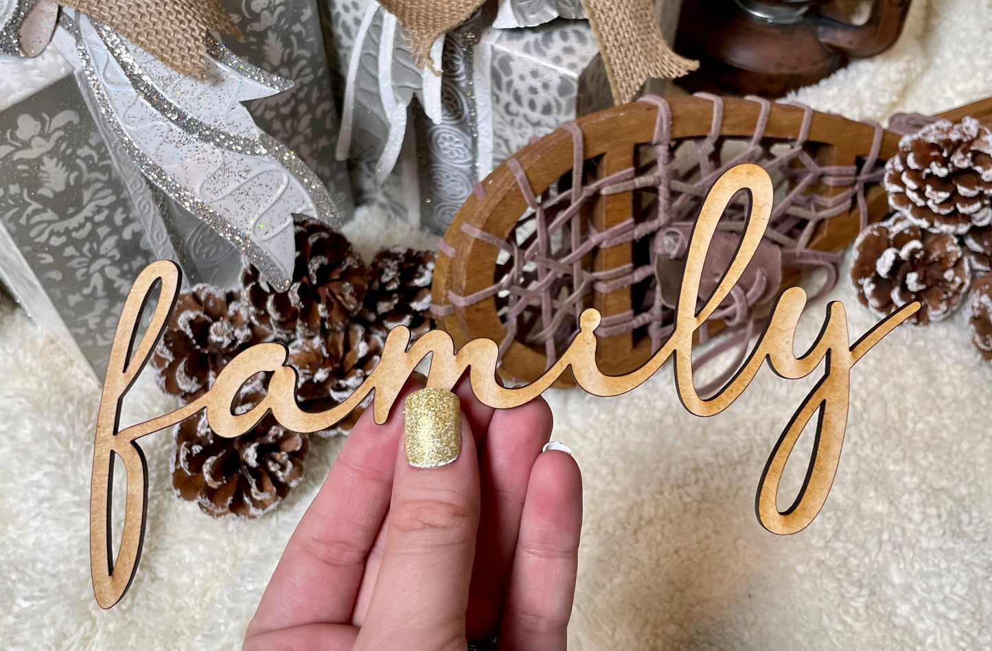 Custom Wood Tree Words