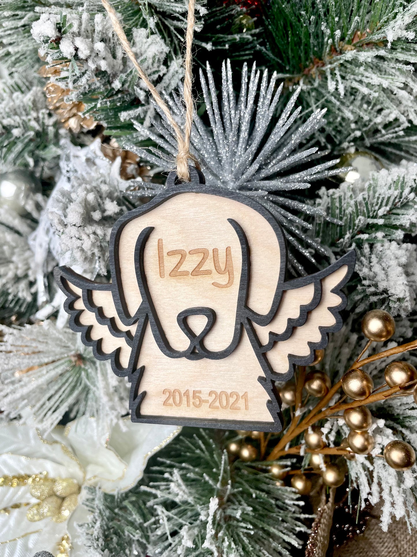 Dog with Wings Memorial Ornament