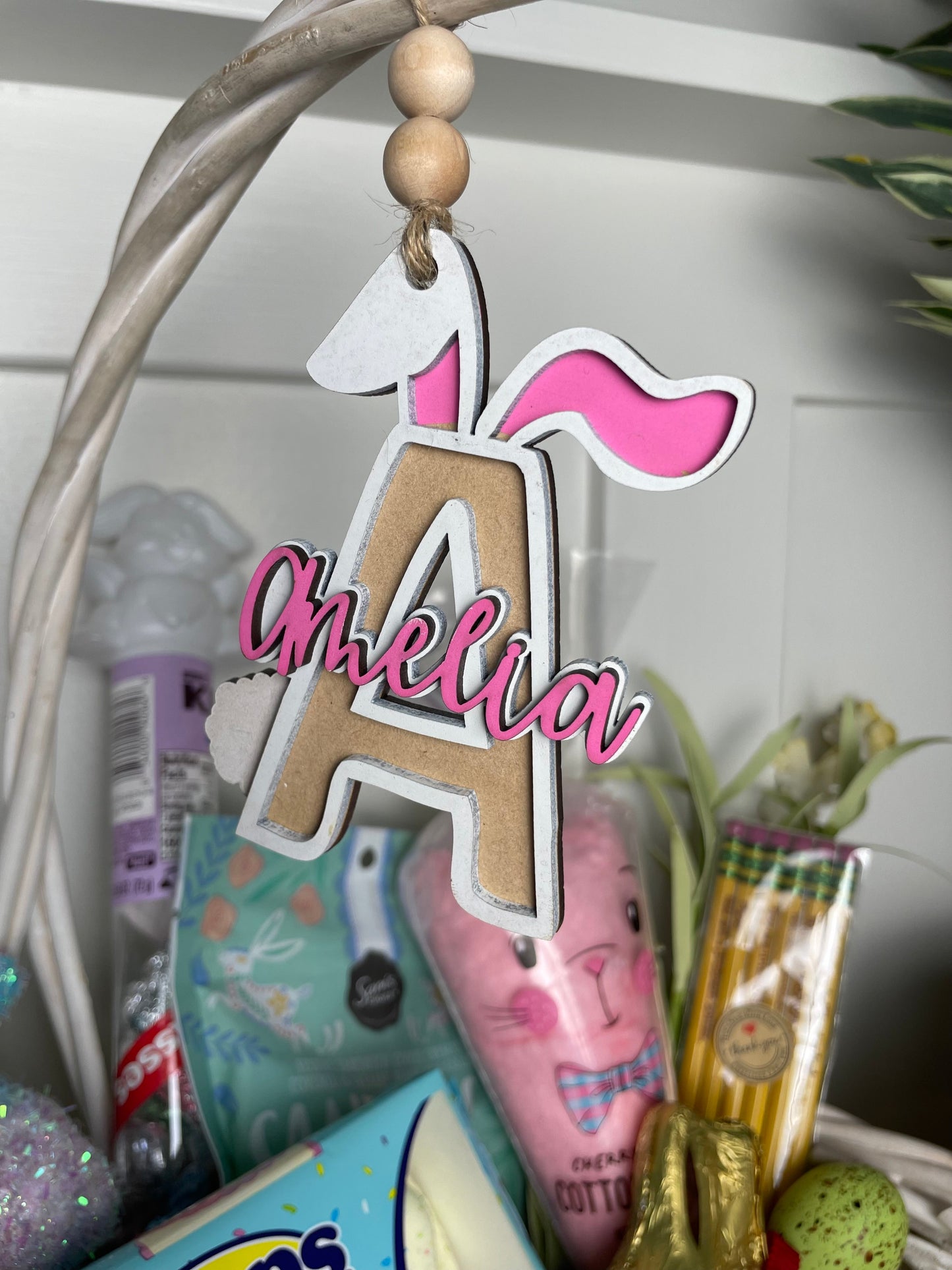 Letter Easter Basket Tags
