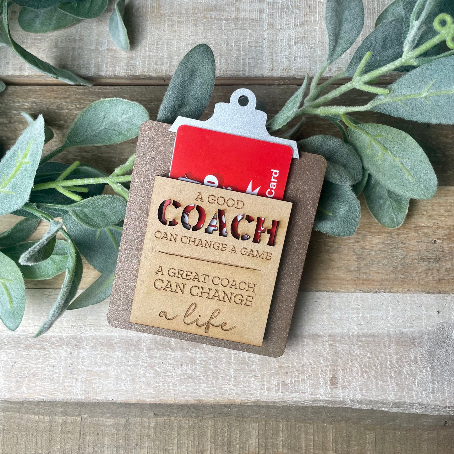 Mini Coach Clipboard Gift Card Holder