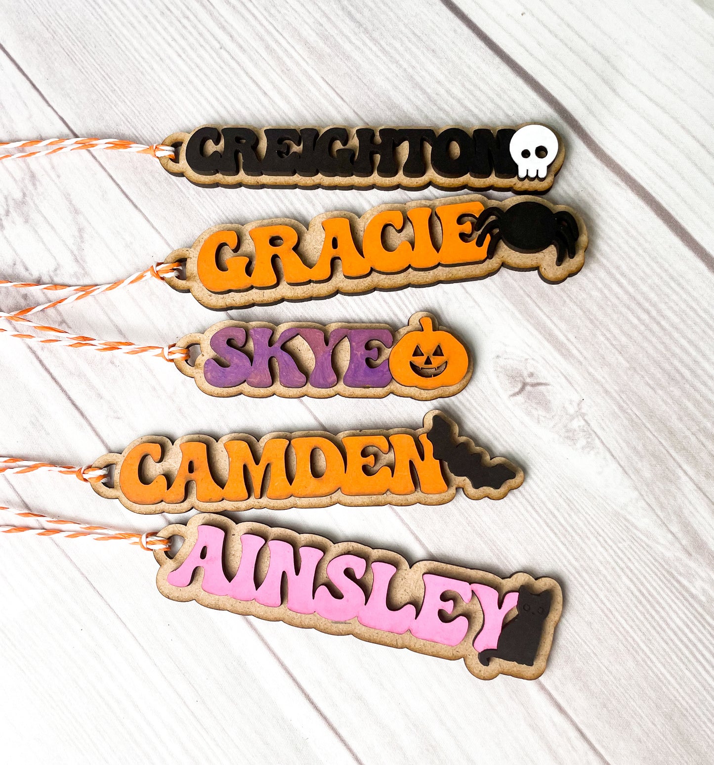 Retro Halloween Basket Tags