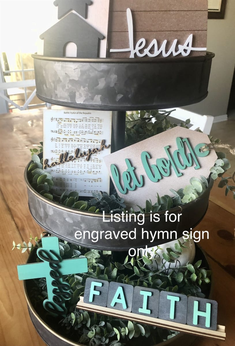 Mini 3D Engraved Hymn Sign