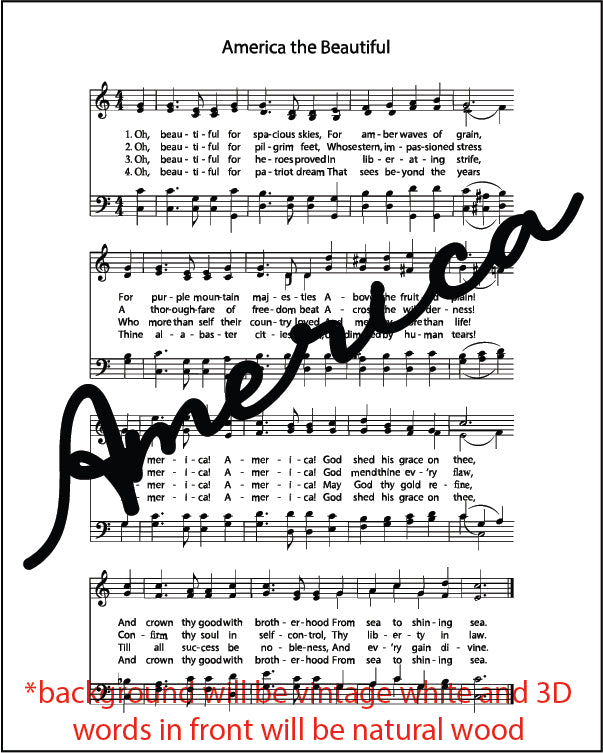 Mini 3D Engraved Hymn Sign