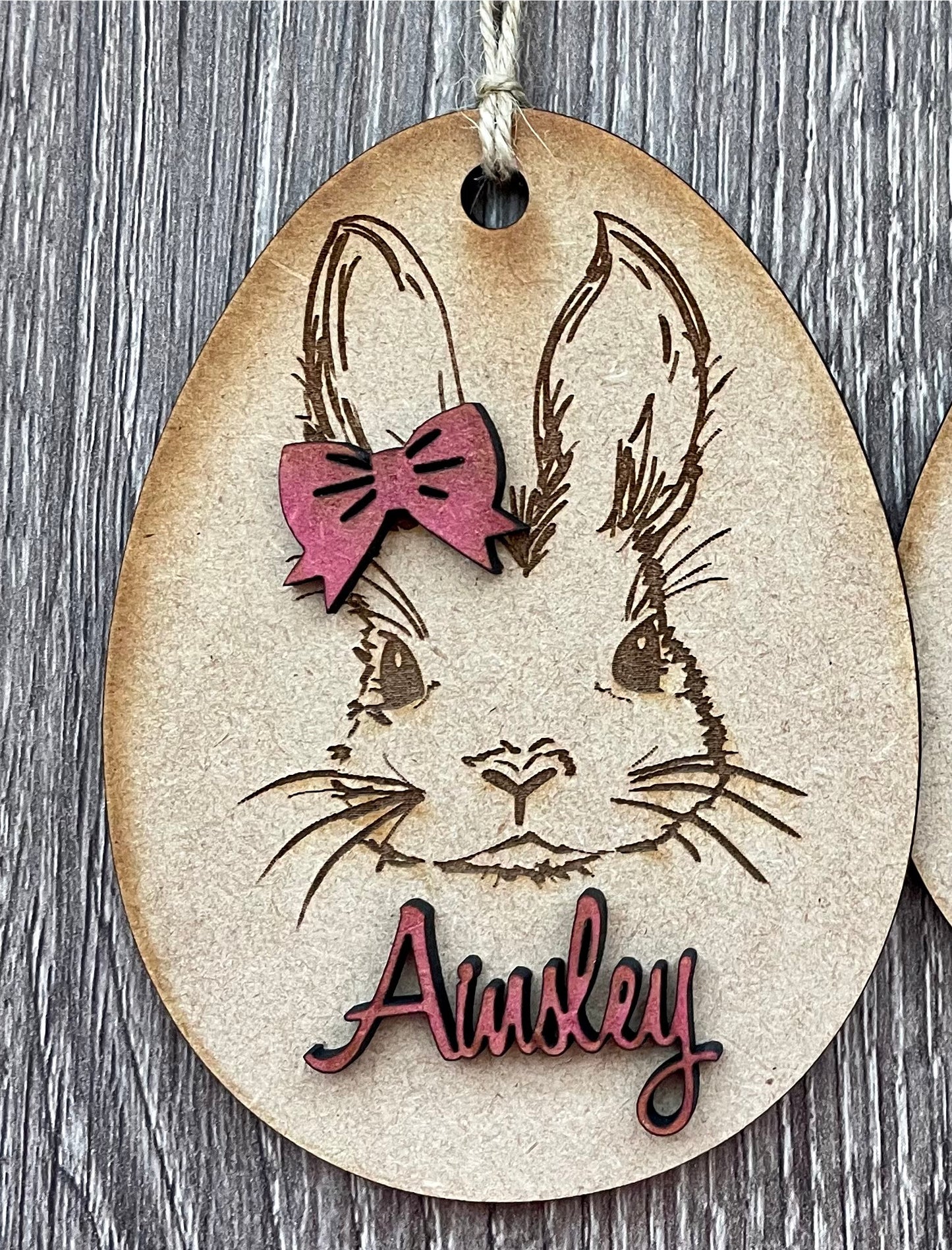 Bunny with Glasses Tag