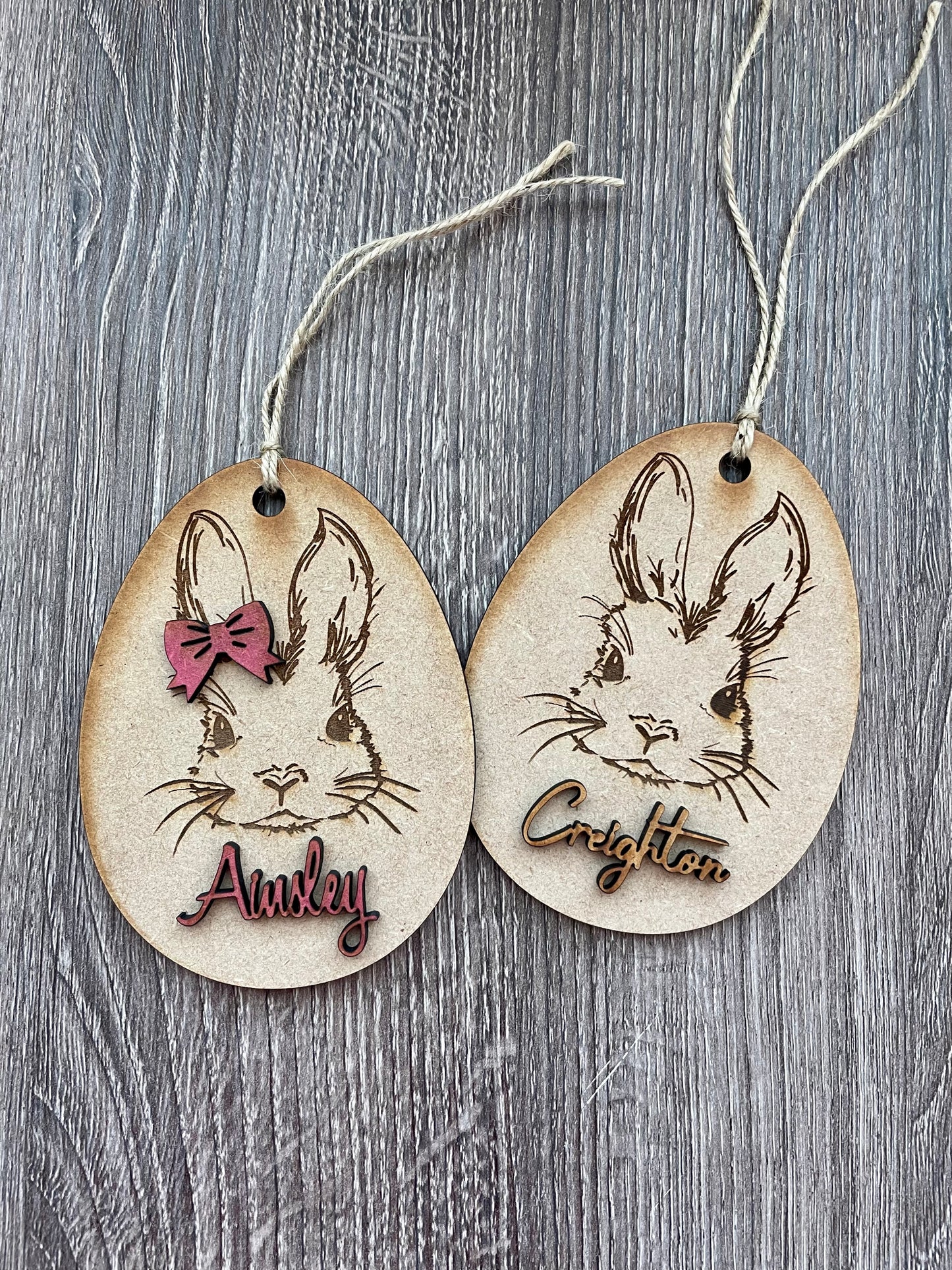 Bunny with Glasses Tag