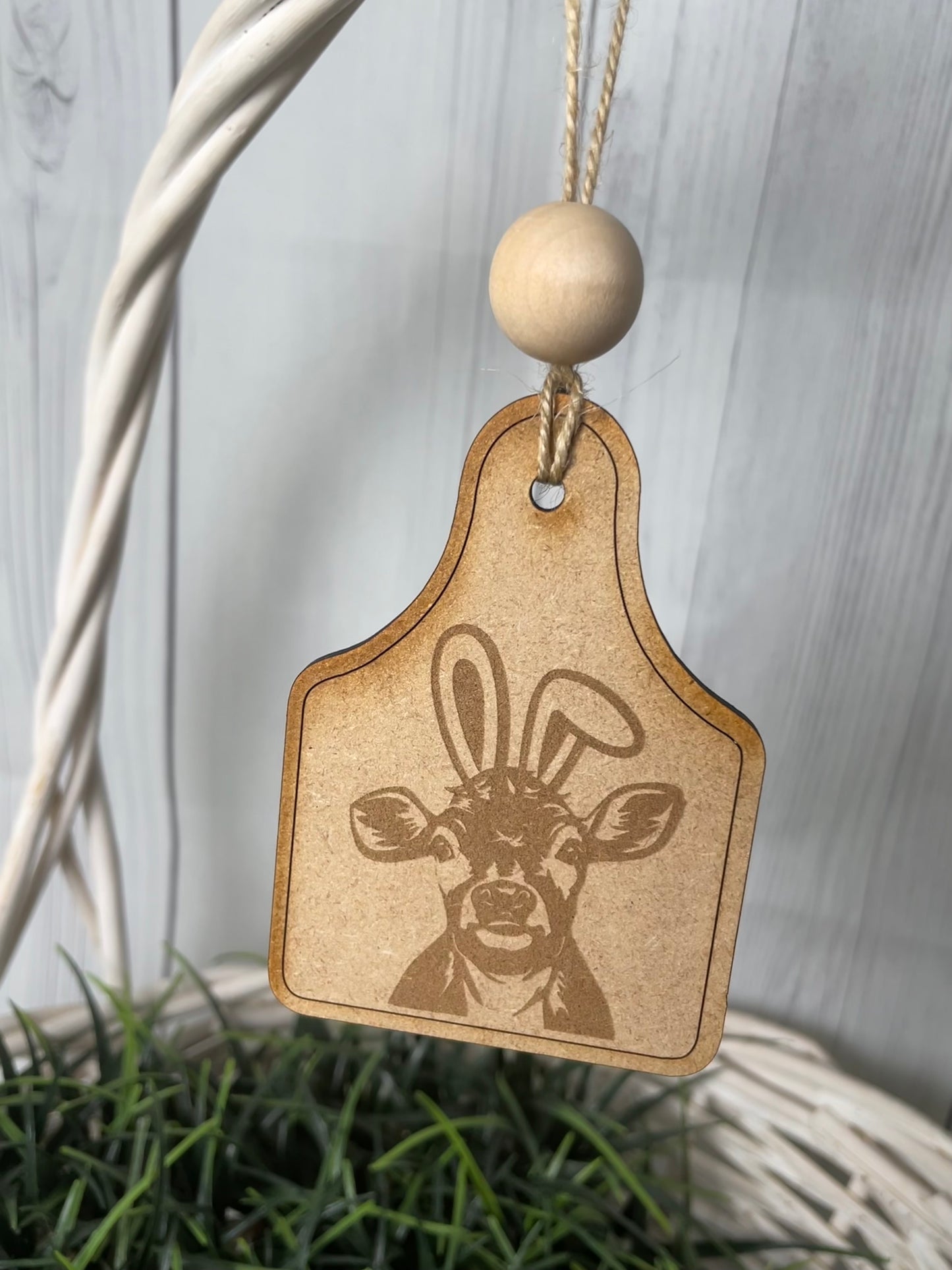Cow Easter Tag