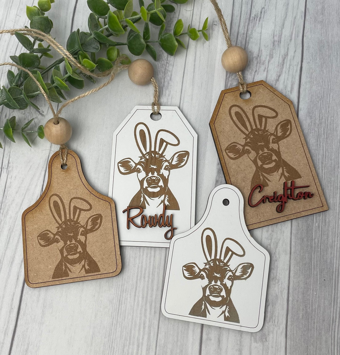 Cow Easter Tag