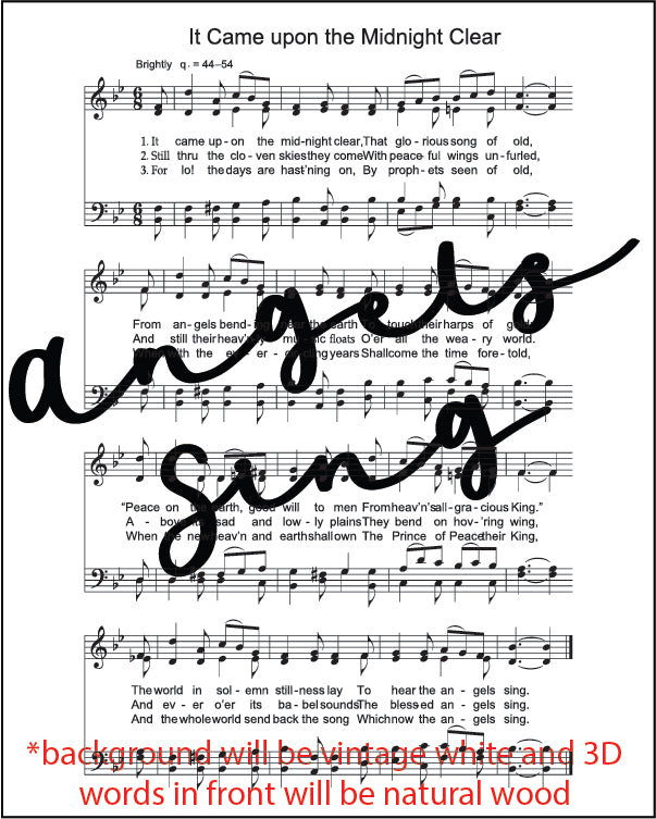 Mini 3D Engraved Hymn Sign