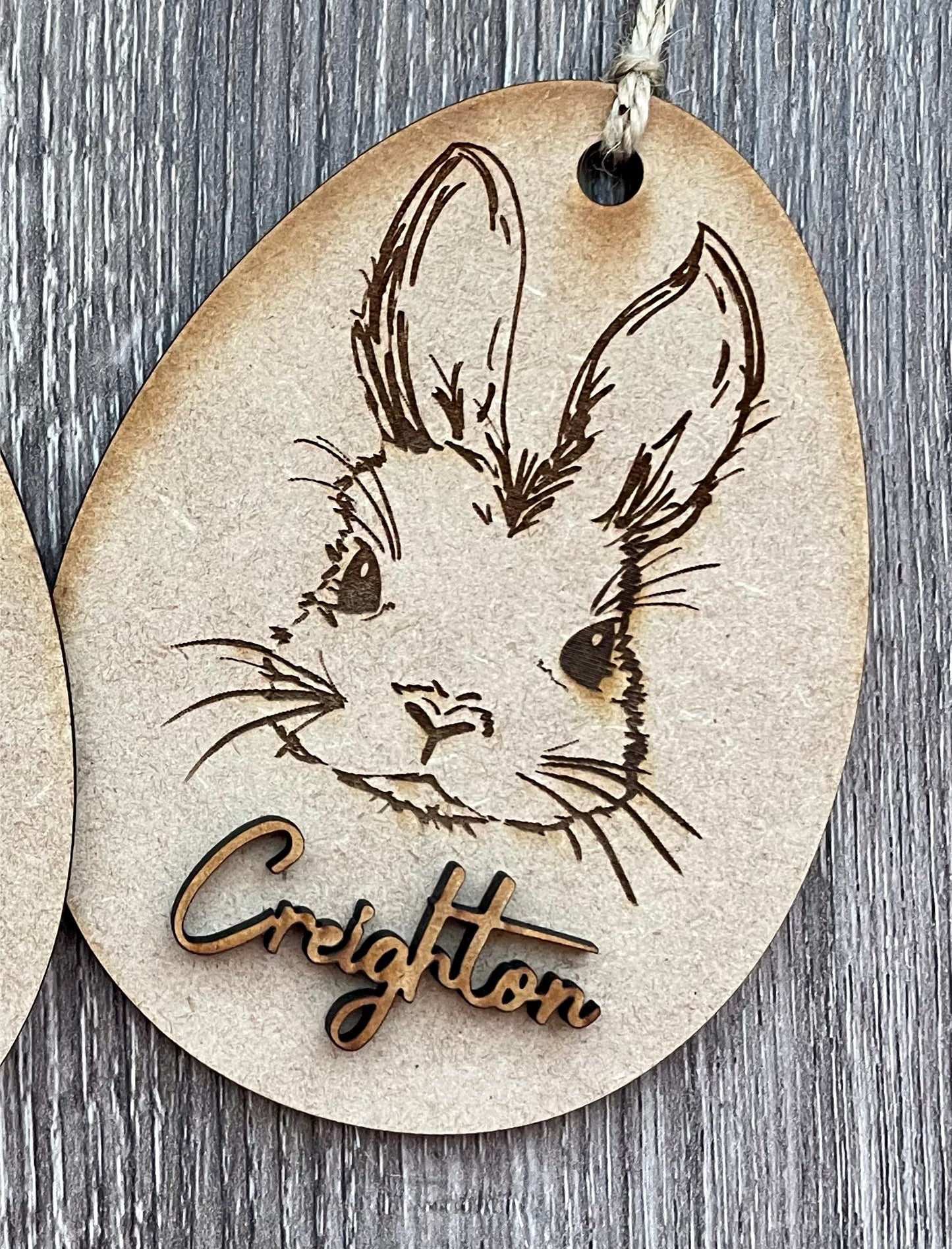 Bunny with Glasses Tag