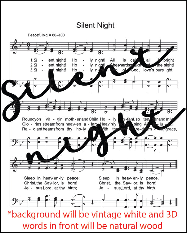 Mini 3D Engraved Hymn Sign