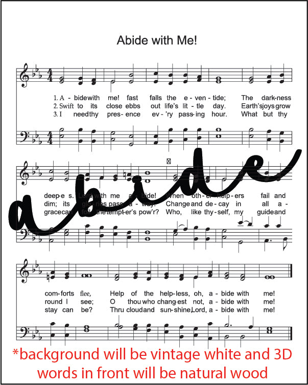 Mini 3D Engraved Hymn Sign