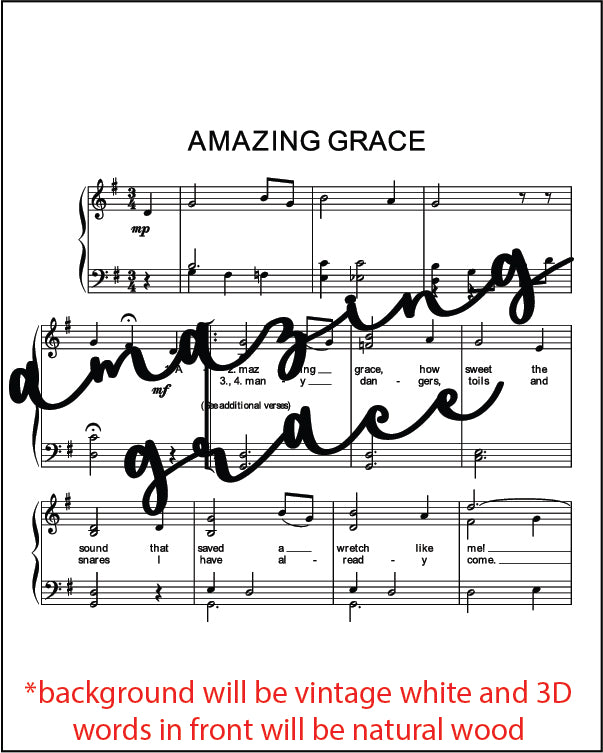 Mini 3D Engraved Hymn Sign