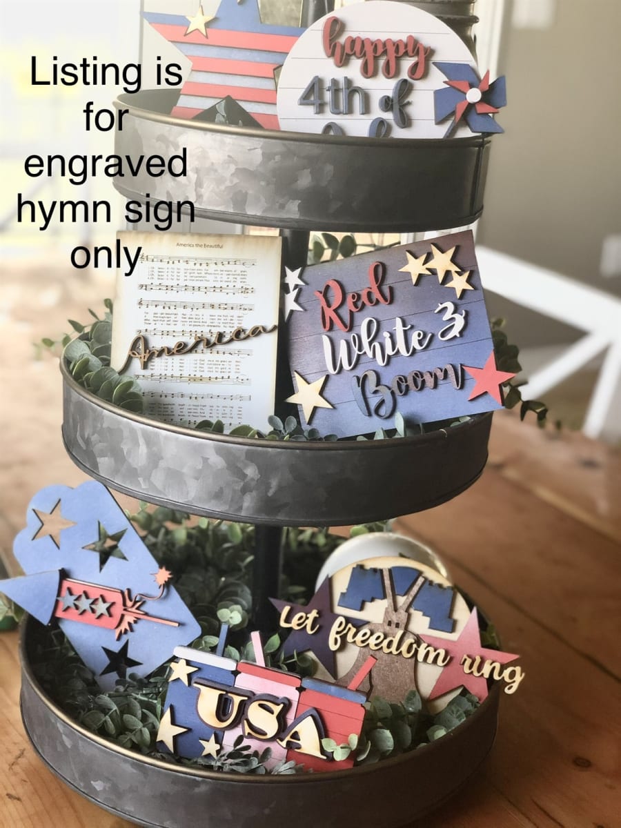 Mini 3D Engraved Hymn Sign