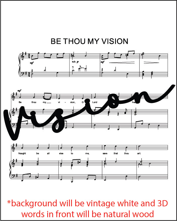 Mini 3D Engraved Hymn Sign