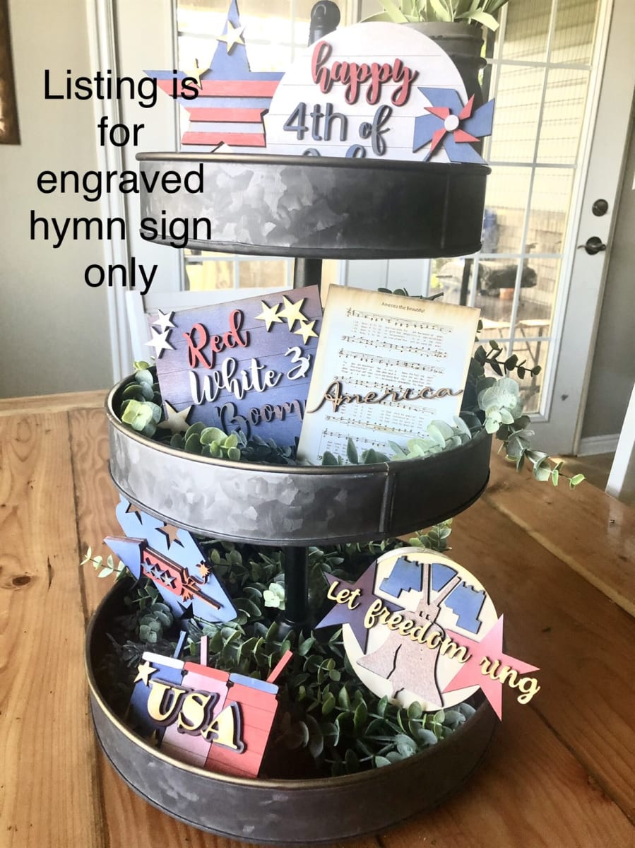 Mini 3D Engraved Hymn Sign