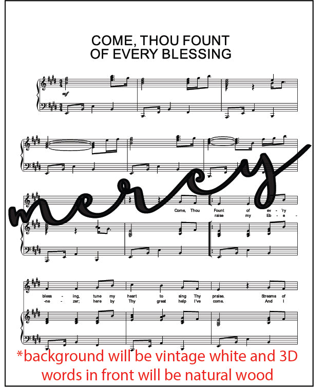 Mini 3D Engraved Hymn Sign