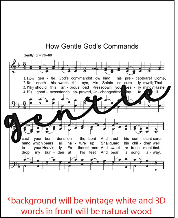 Mini 3D Engraved Hymn Sign