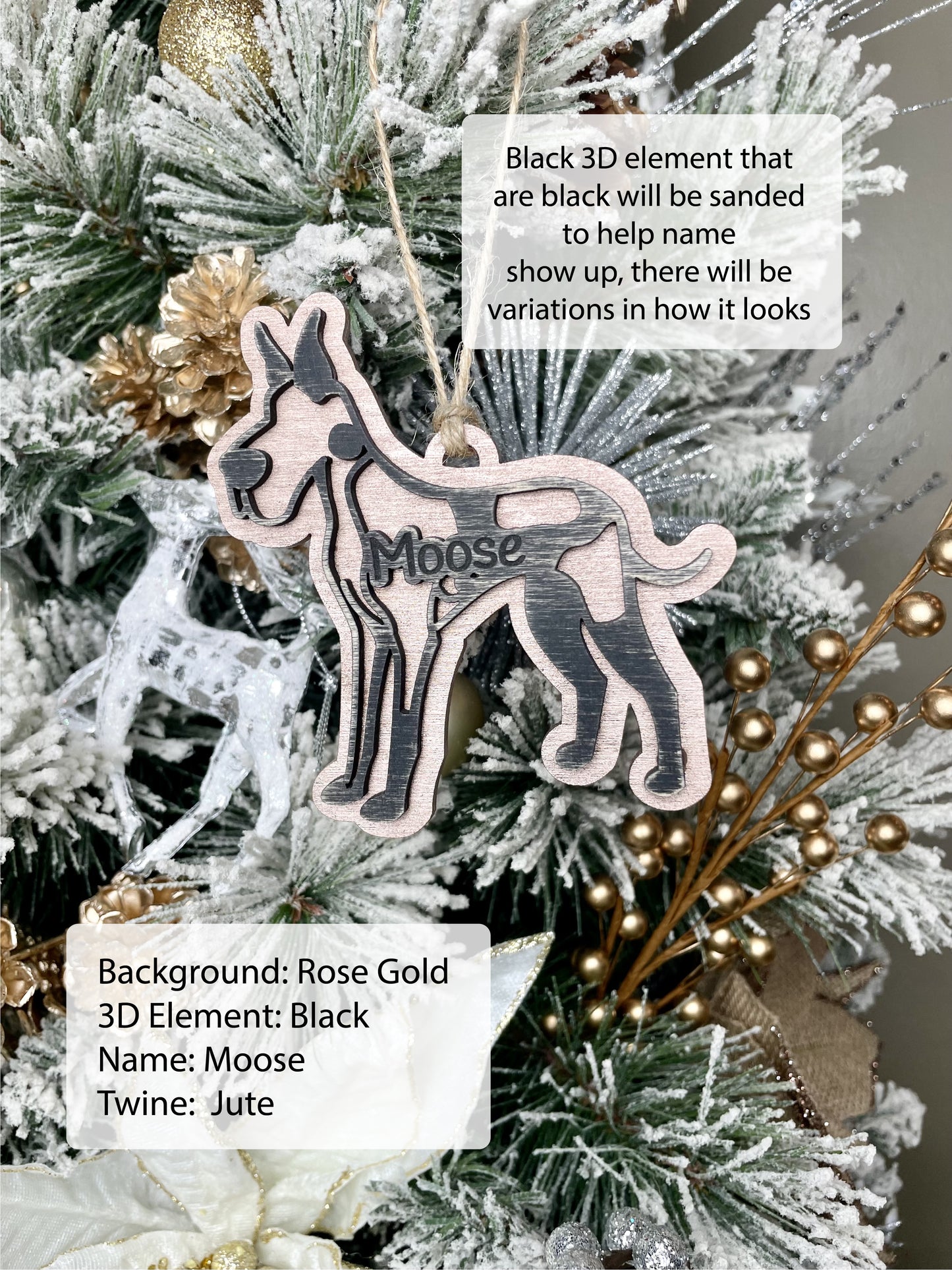 Personalized 3D Dog Breeds Ornament