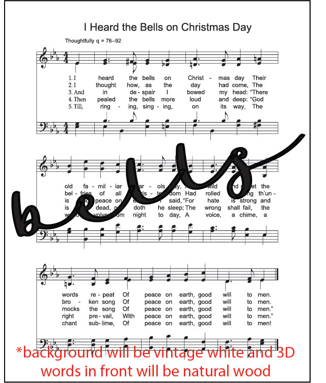 Mini 3D Engraved Hymn Sign