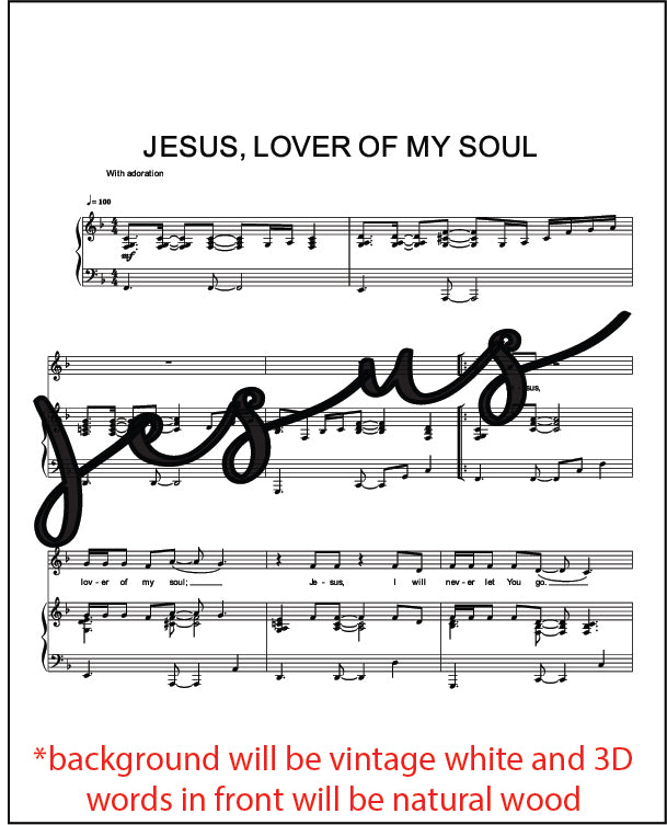Mini 3D Engraved Hymn Sign