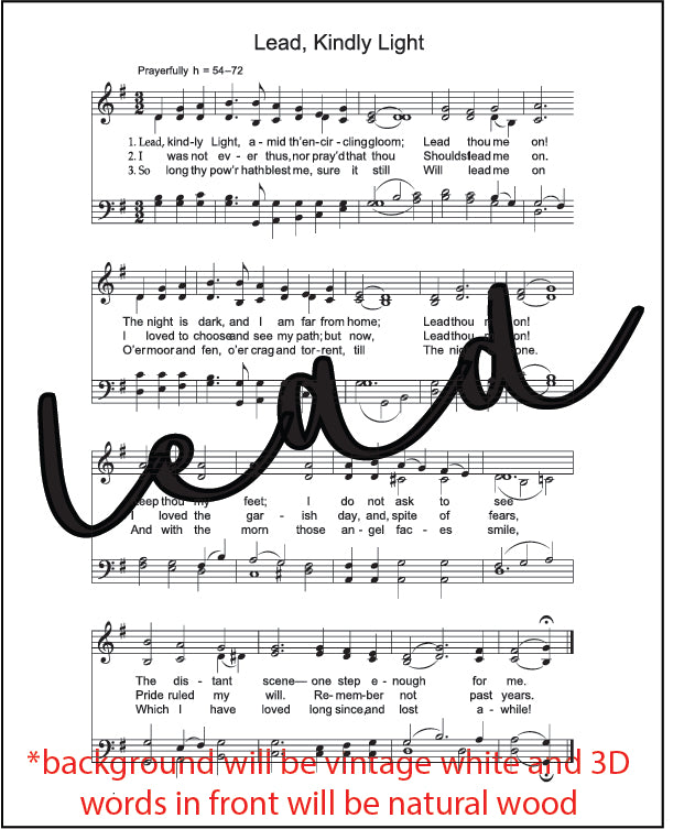 Mini 3D Engraved Hymn Sign