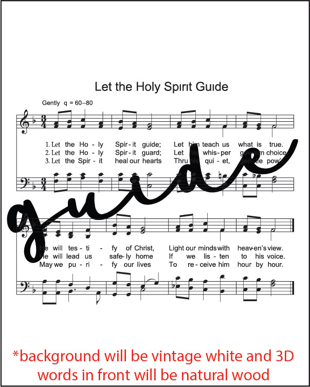 Mini 3D Engraved Hymn Sign