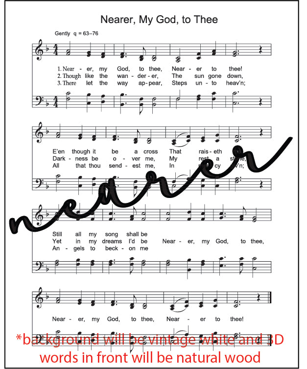 Mini 3D Engraved Hymn Sign