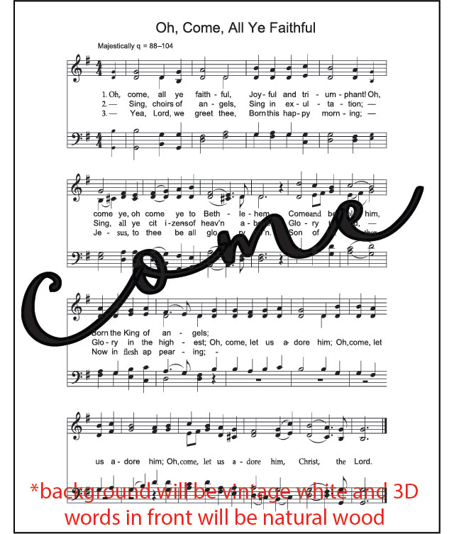 Mini 3D Engraved Hymn Sign