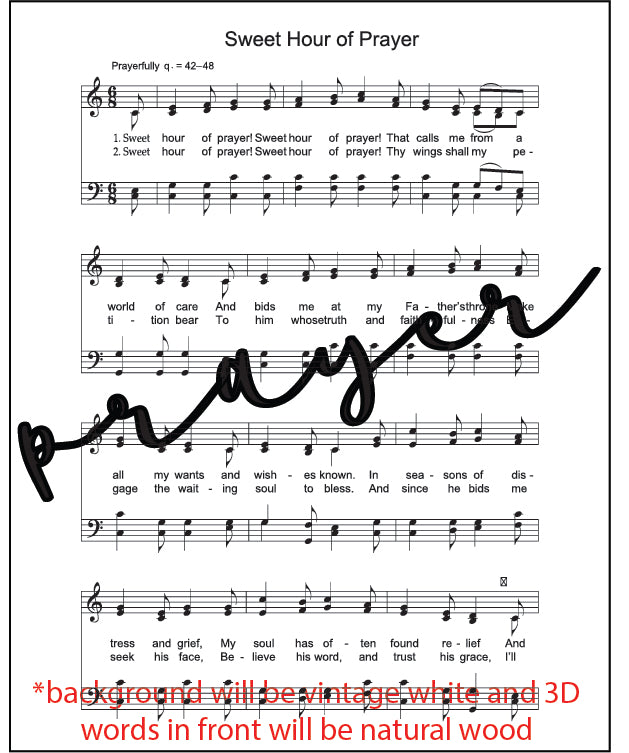 Mini 3D Engraved Hymn Sign