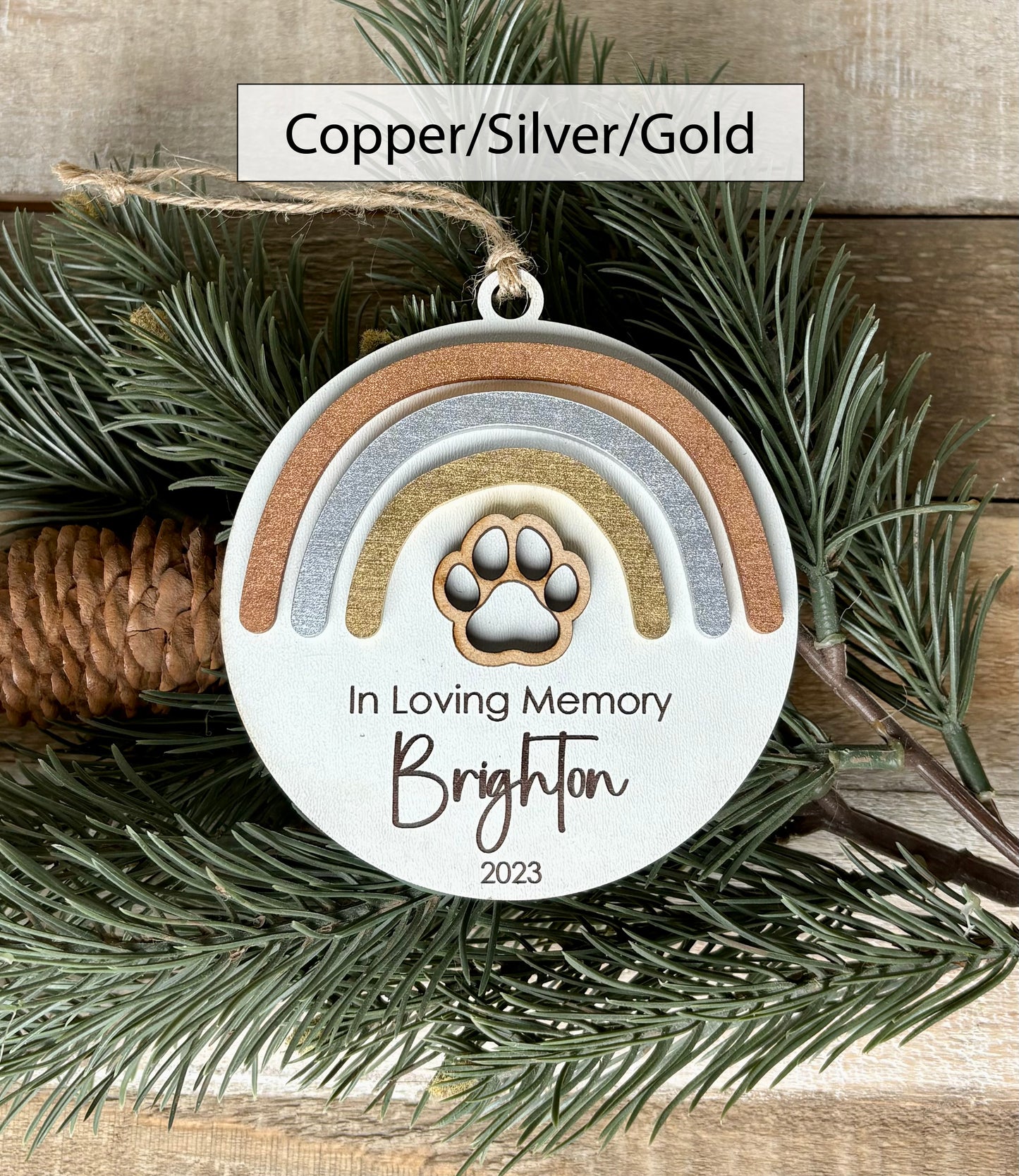 Rainbow Pet Memorial Ornament