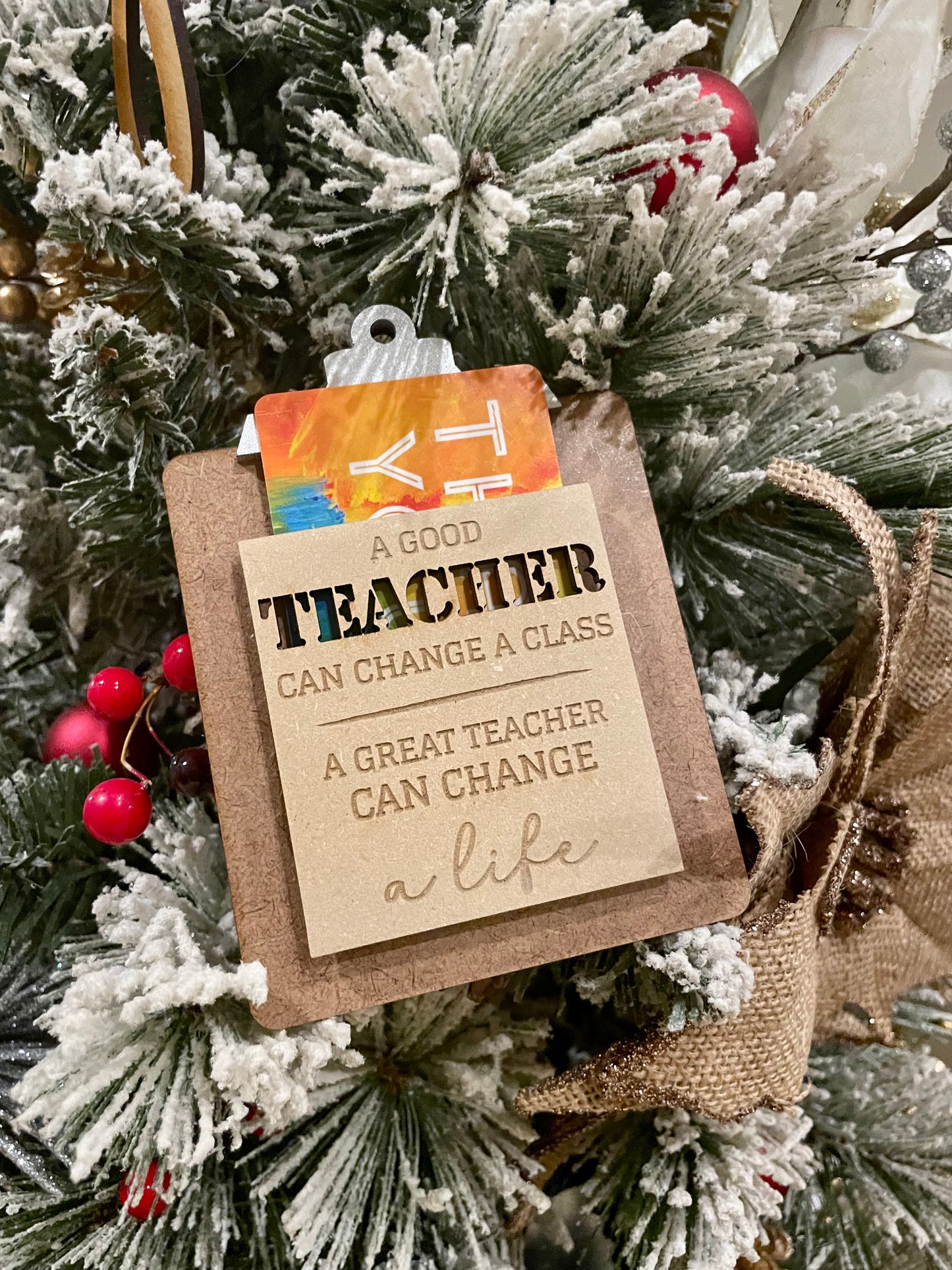 Mini Teacher Clipboard Gift Card Holder