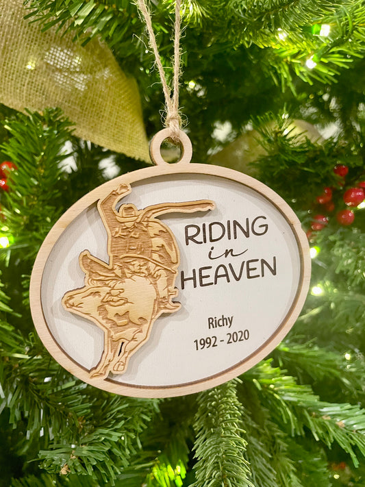 Bull Rider Memorial Ornament